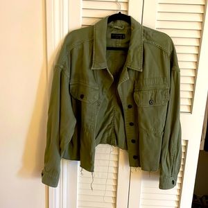 Allsaints military jacket cut off with large pockets